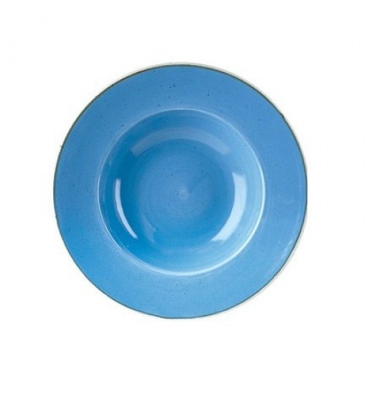 STONECAST COR. BLUE ker. salátás 28cm széles perem